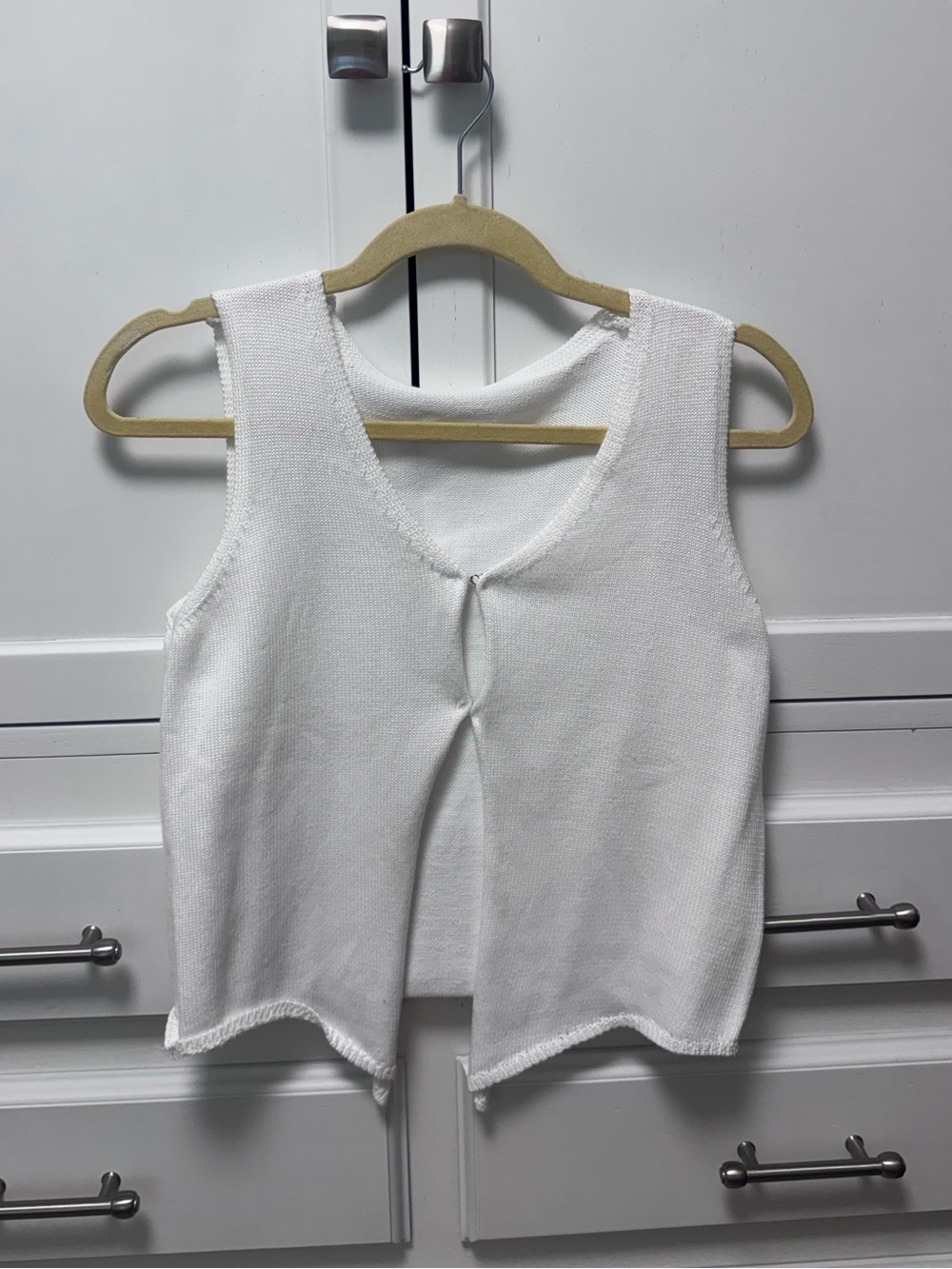 White Knit Tank Top
